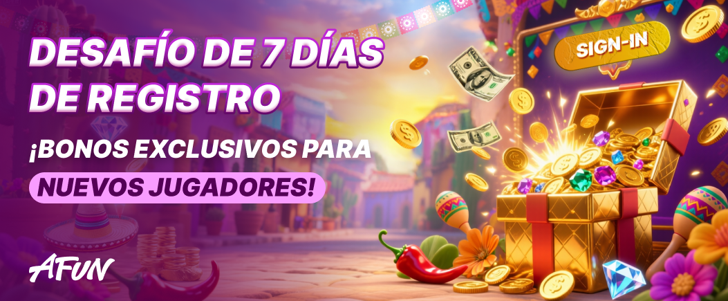¡Desafío de Registro Afun Casino: 7 Días de Bonos Exclusivos para Nuevos Jugadores!