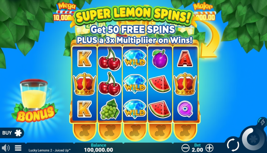 Lucky Lemons 2 Juiced Up-bonus