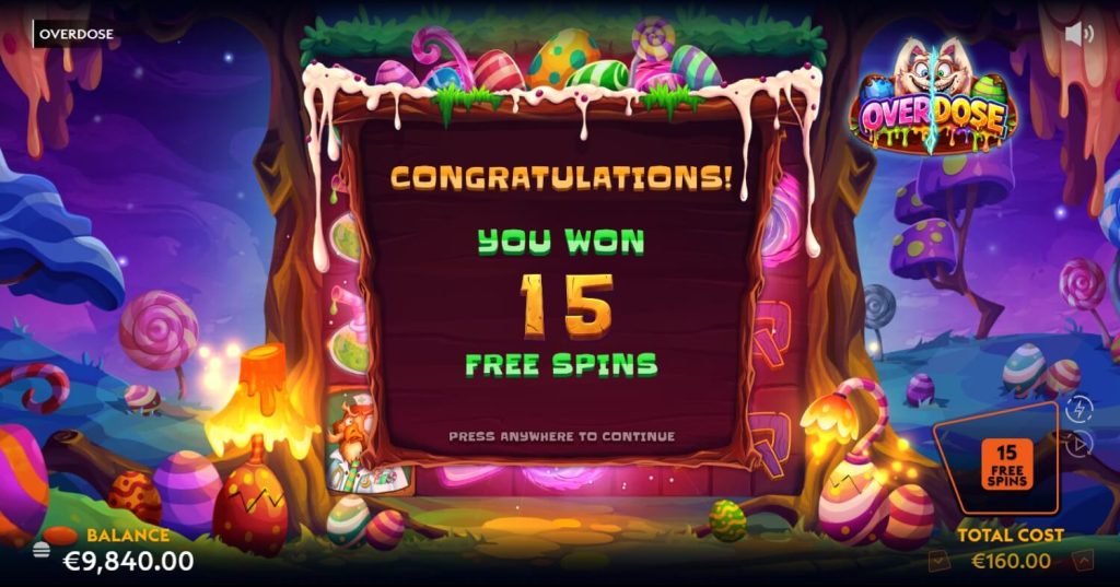 Overdose Slot-bonus