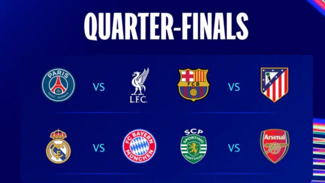 Top 4 clubes en cuartos de Champions 2025/26: PSG, Real, Arsenal, Sporting