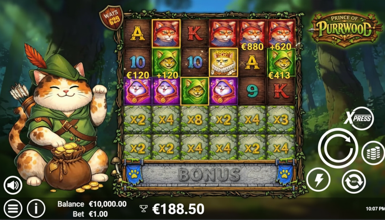 Prince of Purrwood Slot AvatarUX en México MXN