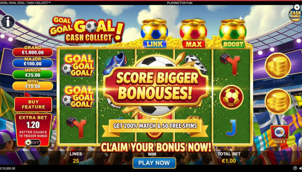 Goal Goal Goal Cash Collect-bonus